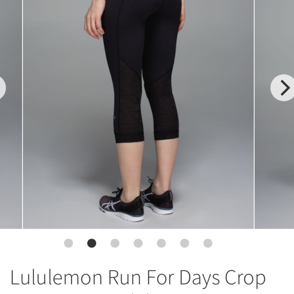 Lululemon Run For Days fuschia crop legging
